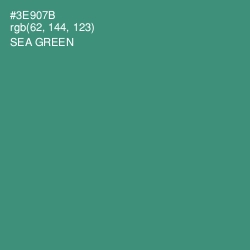 #3E907B - Sea Green Color Image